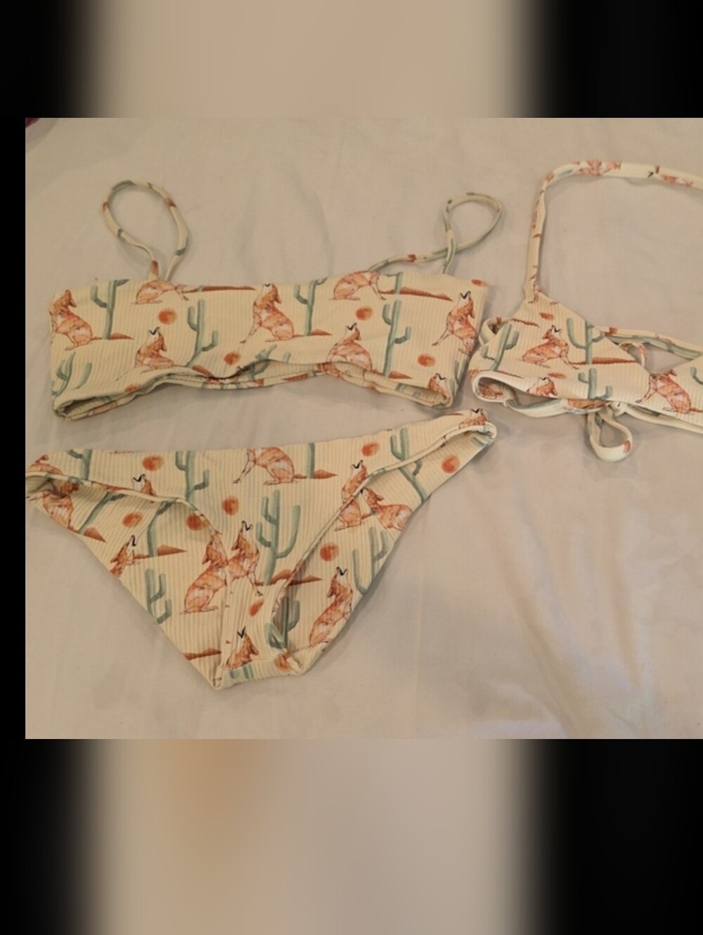 Boys + Arrows Bikini Set With 2 Tops, RARE